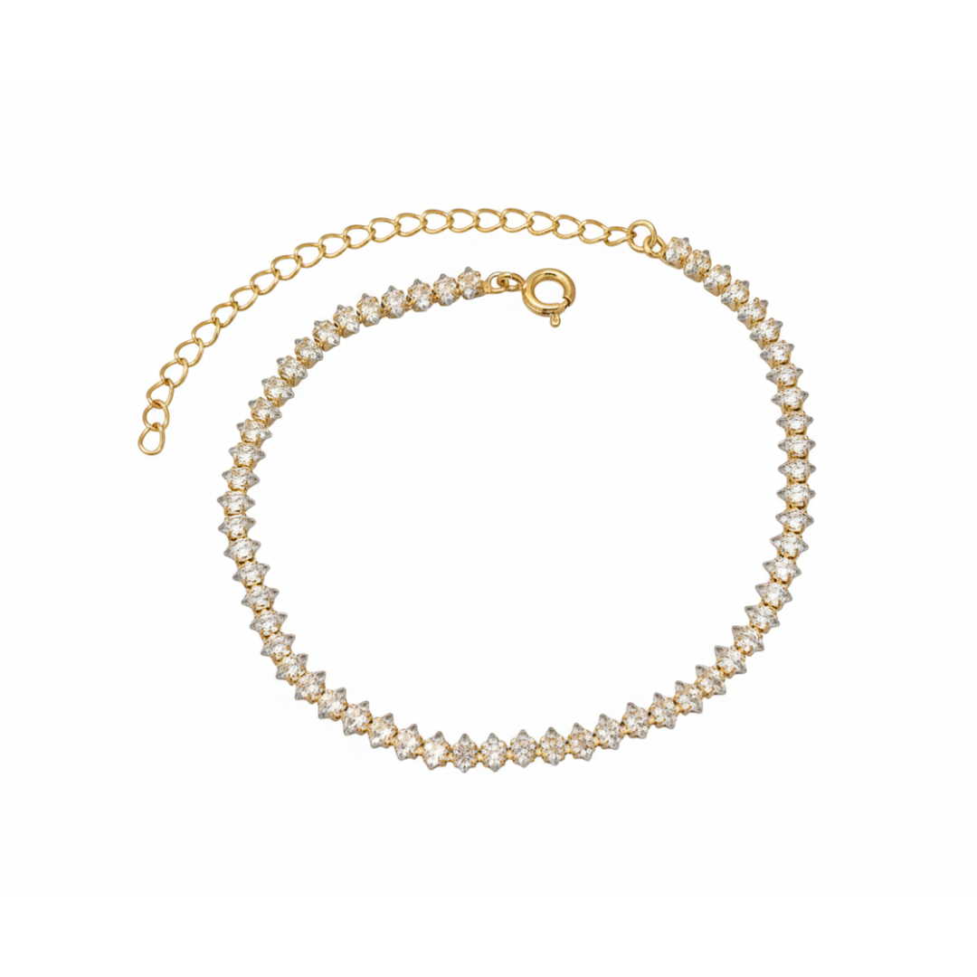 Pulseira riviera cravação zirconia navete Pulseira riviera cravação zirconia navete